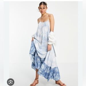 Free people sky print Light Blue maxi dress